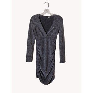 Divided Dress Small Long Sleeve Ruched Sides Sparkle Party